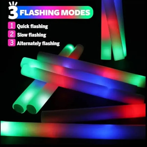 Imprinted Multi Color 16" Foam LED Light Up Stick