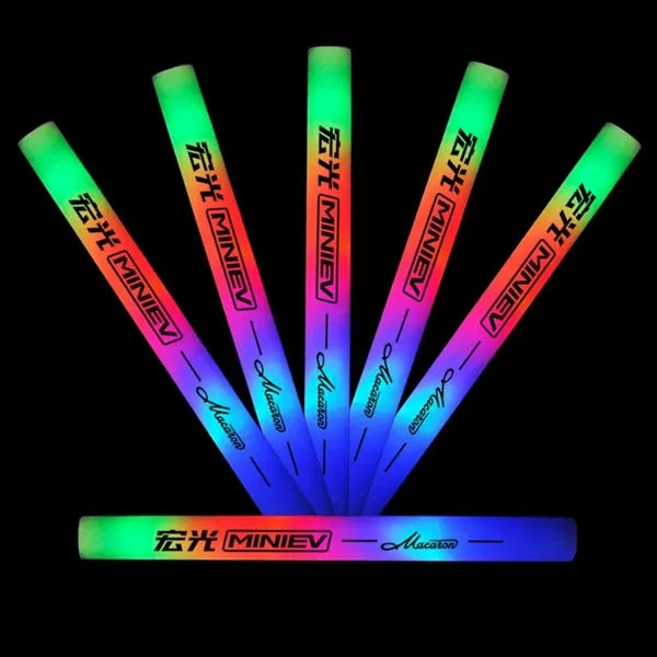 Imprinted Multi Color 16" Foam LED Light Up Stick