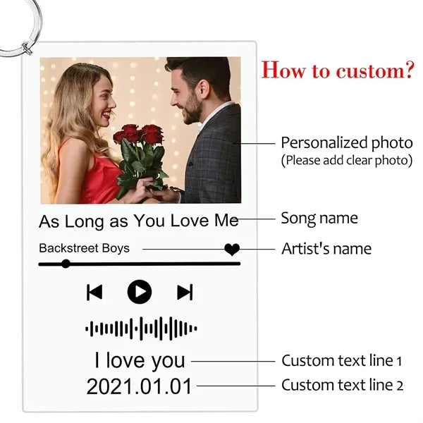 Spotify Keychain with Photo