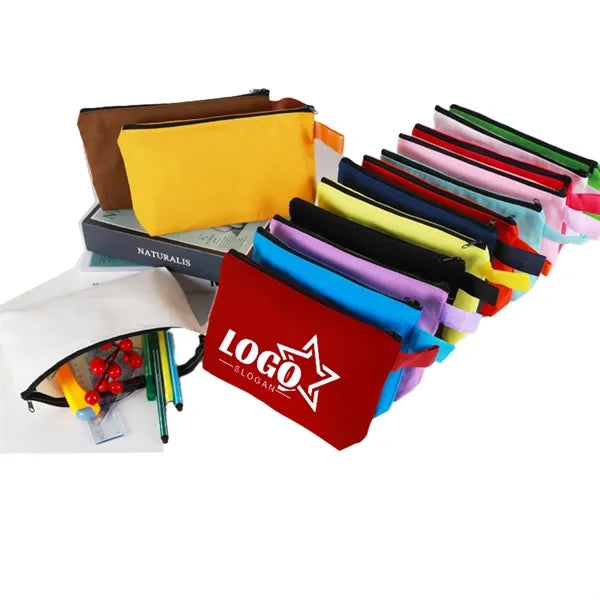 Canvas Pencil Case and Makeup Bag