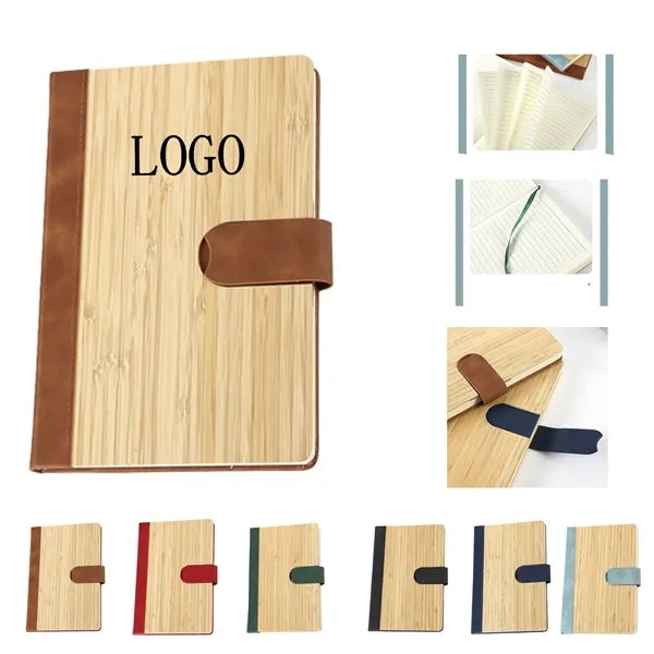 Eco-Friendly Bamboo Magnetic Buckle Notebook