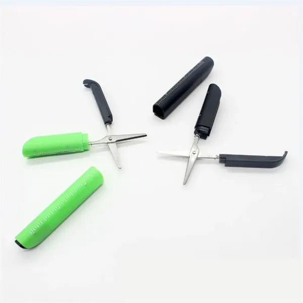 Candy Colored Folding Scissors/Graduated Ballpoint Pen