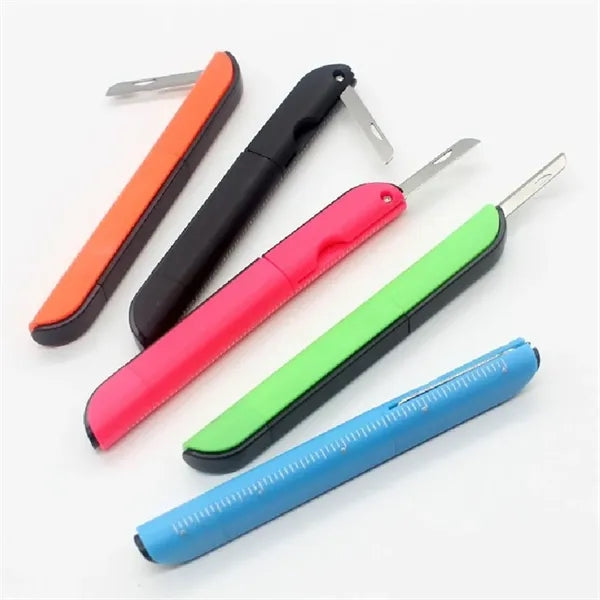 Candy Colored Folding Scissors/Graduated Ballpoint Pen