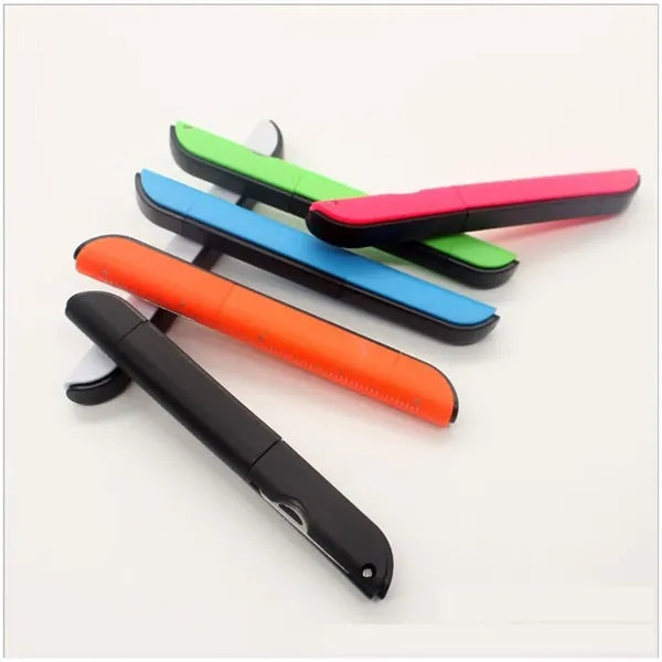 Candy Colored Folding Scissors/Graduated Ballpoint Pen