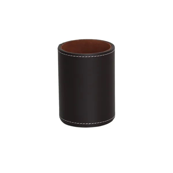 Circular Leather Pen Holder Office Desktop Supplies