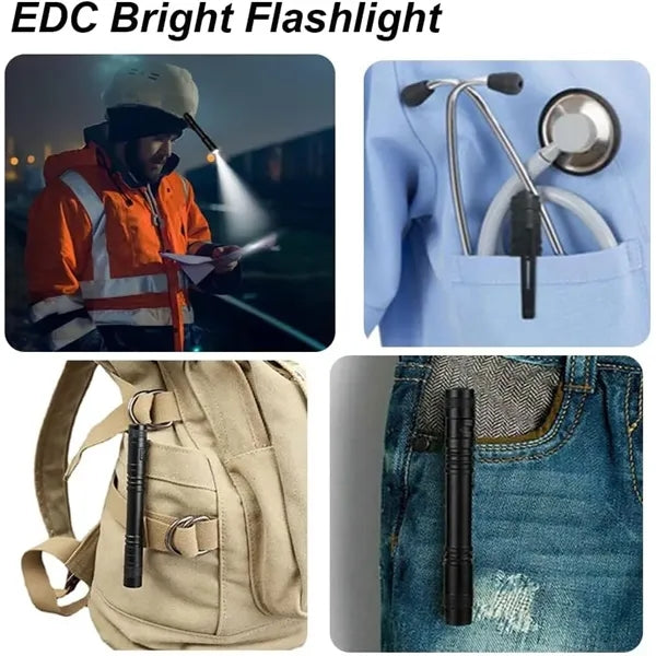 Portable Mini Torch Led Pen Light Flashlights with Clip