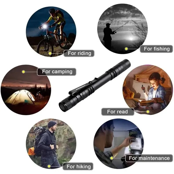 Portable Mini Torch Led Pen Light Flashlights with Clip