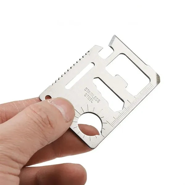 11 in 1 Multitool Tactical Wallet Card - Metal Survival Tool
