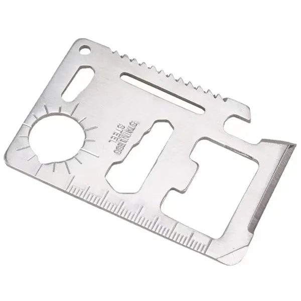 11 in 1 Multitool Tactical Wallet Card - Metal Survival Tool