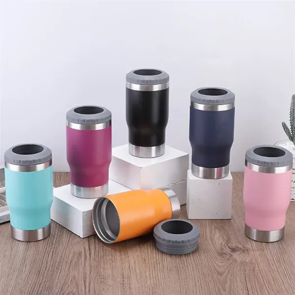 14oz Insulated Stainless Steel Can Cooler with Bottle Opener