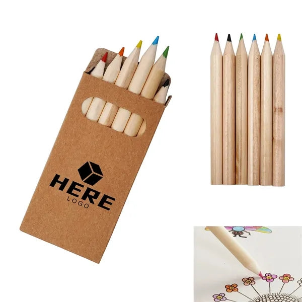 Six-Color Wooden Pencil Set in Box