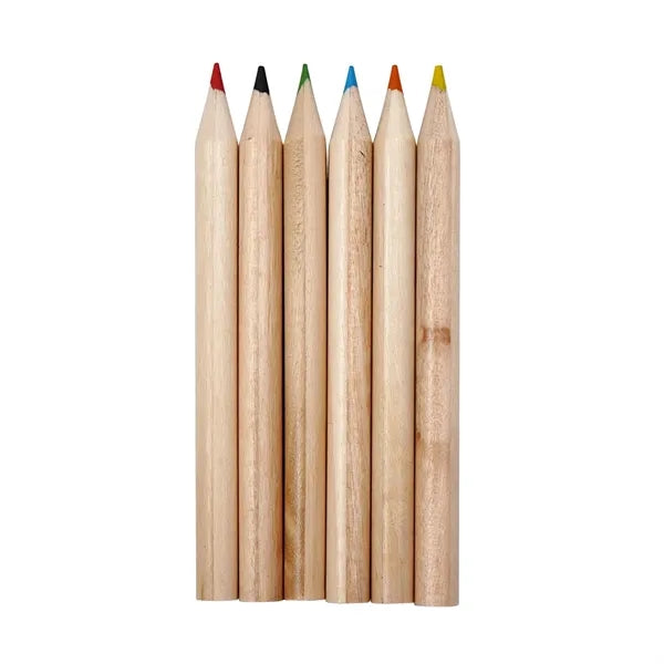 Six-Color Wooden Pencil Set in Box