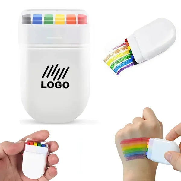 6 Color Rainbow Crayon for Face Body