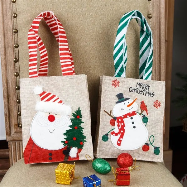 Promo Top seller OEM Christmas Jute Bag