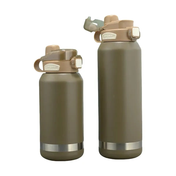 37OZ Large Insulated Stainless Steel Sports Bottle W. Straw