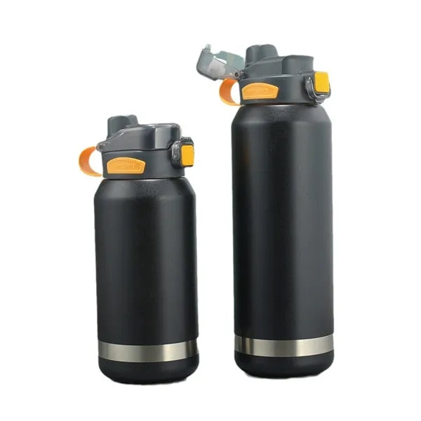 37OZ Large Insulated Stainless Steel Sports Bottle W. Straw