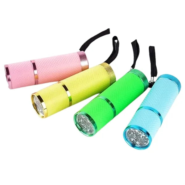 9 LED Portable Aluminum Flashlight