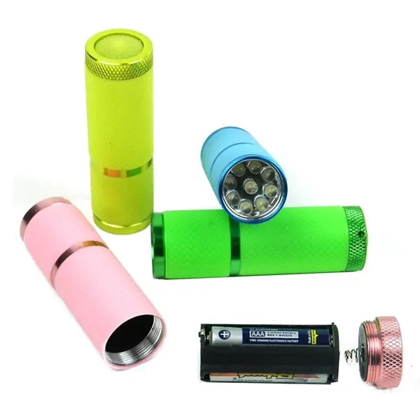 9 LED Portable Aluminum Flashlight