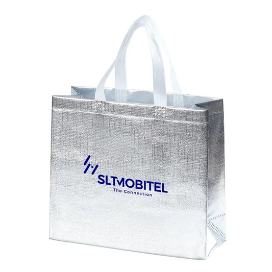Metallic Laminated Grocery Bag ( 15.7"x11.8"x4.7"w)