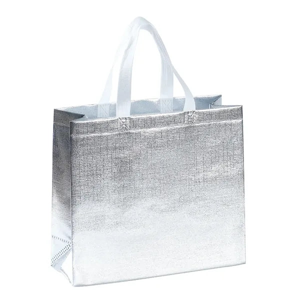 Metallic Laminated Carry Bag ( 12.6"x11"x4.7"w)