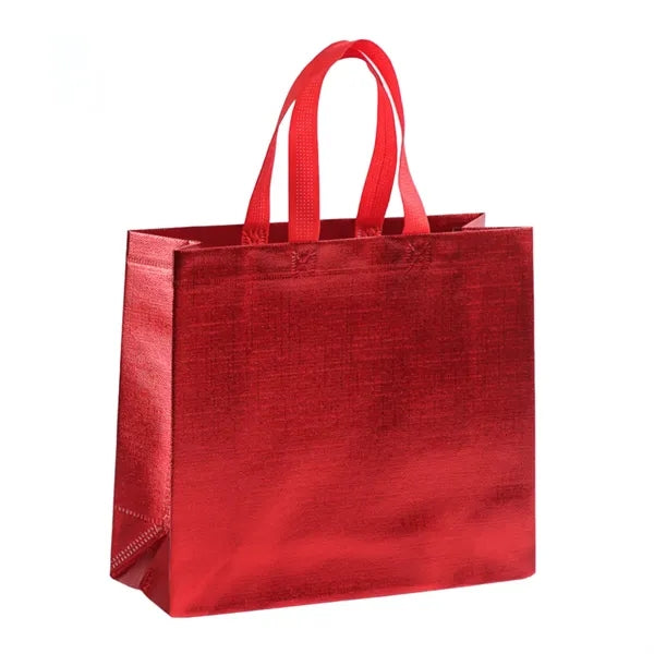 Metallic Laminated Carry Bag ( 12.6"x11"x4.7"w)