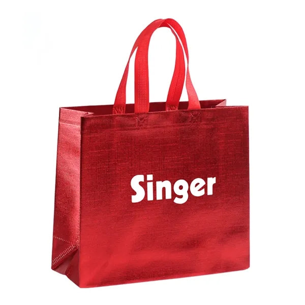 Metallic Laminated Carry Bag ( 12.6"x11"x4.7"w)