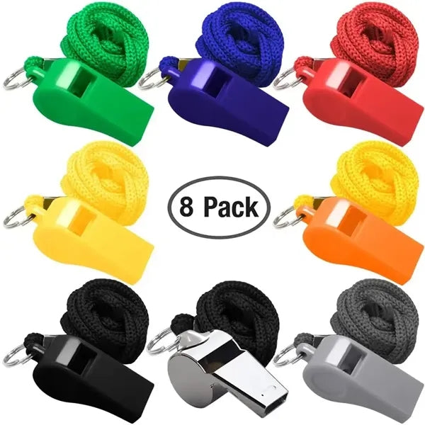 Colorful Emergency Whistle with Lanyard