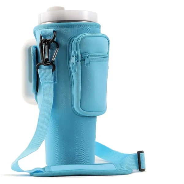 Water Bottle Carrier Bag with Phone Pocket For Cup