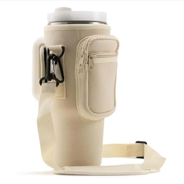 Water Bottle Carrier Bag with Phone Pocket For Cup