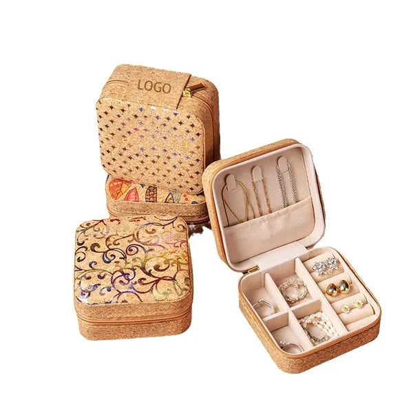 Premium Cork Jewelry Storage Box