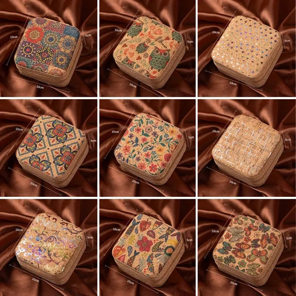 Premium Cork Jewelry Storage Box
