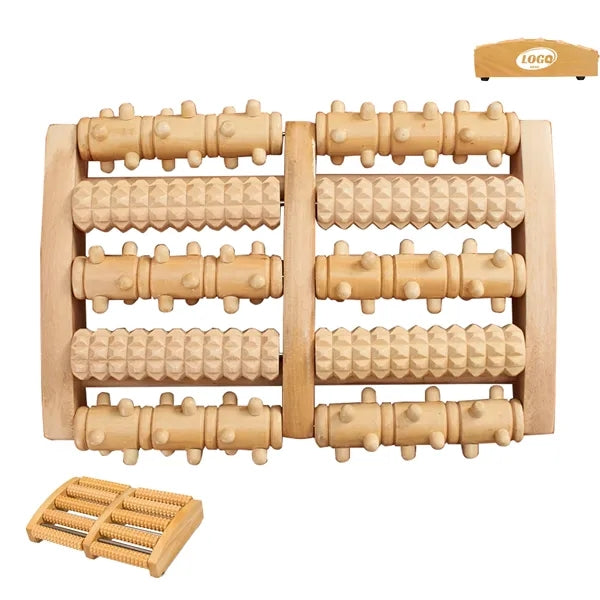 Wooden Roller Relaxation Stress Relief Foot Massager