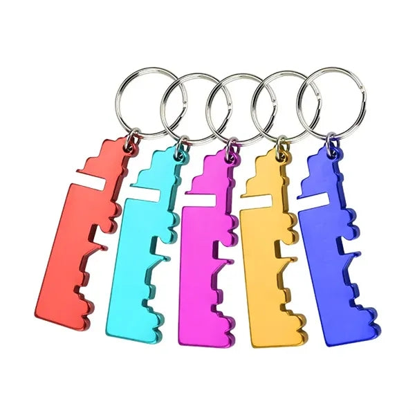 Advertising Truck Shaped Bottle Opener With Key Ring