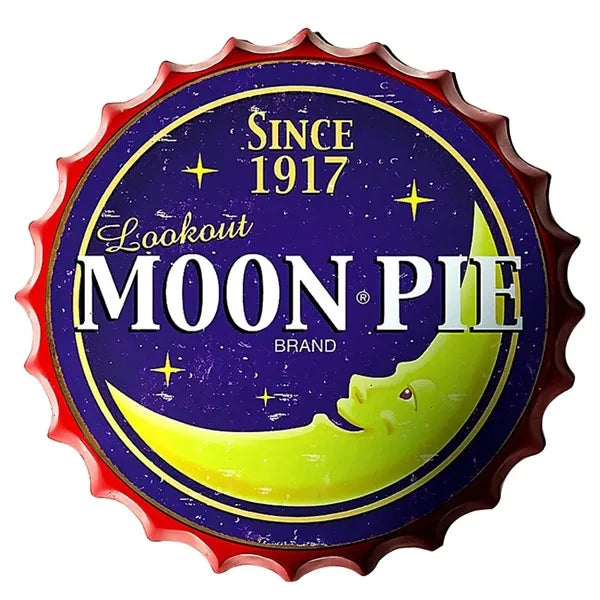 Retro Tin Metal Beer Bottle Caps Wall Sign