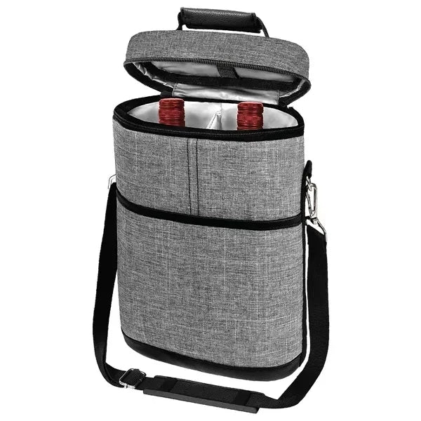 2 Bottle Wine Carrier Tote Insulated Leakproof Cooler Bag