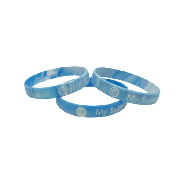 Blue Mixed Color Silicone Wristband
