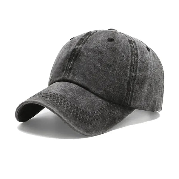 Unisex Cotton Washed Adjustable Baseball Cap-Embroidered