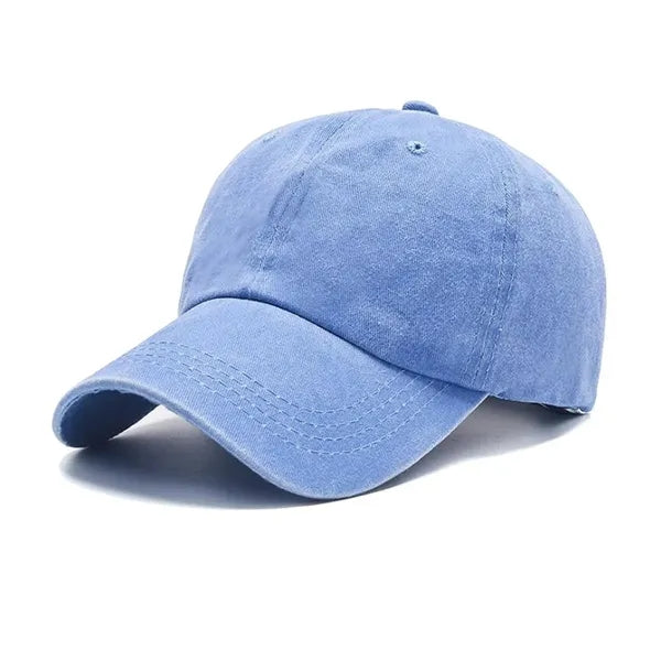 Unisex Cotton Washed Adjustable Baseball Cap-Embroidered