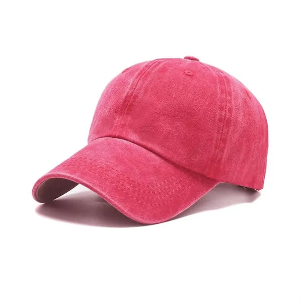 Unisex Cotton Washed Adjustable Baseball Cap-Embroidered
