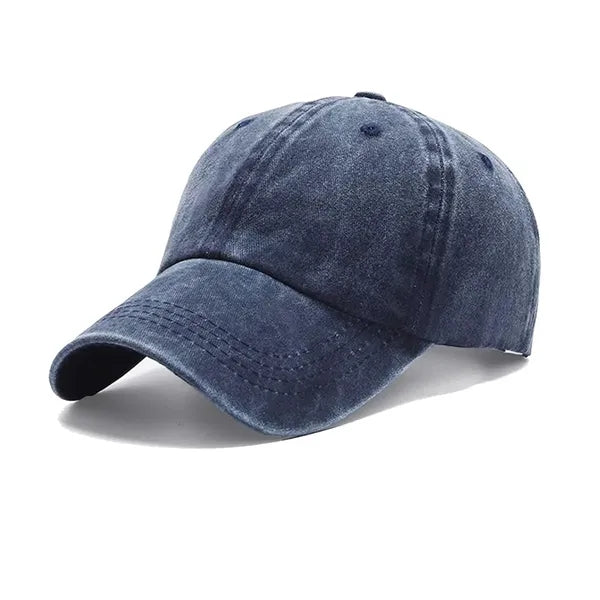 Unisex Cotton Washed Adjustable Baseball Cap-Embroidered