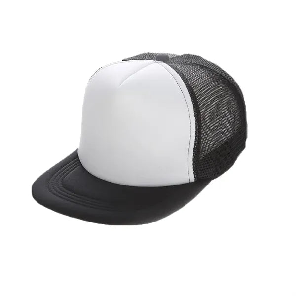 Five Panel Flat Brim Foam Front Mesh Back Trucker Cap