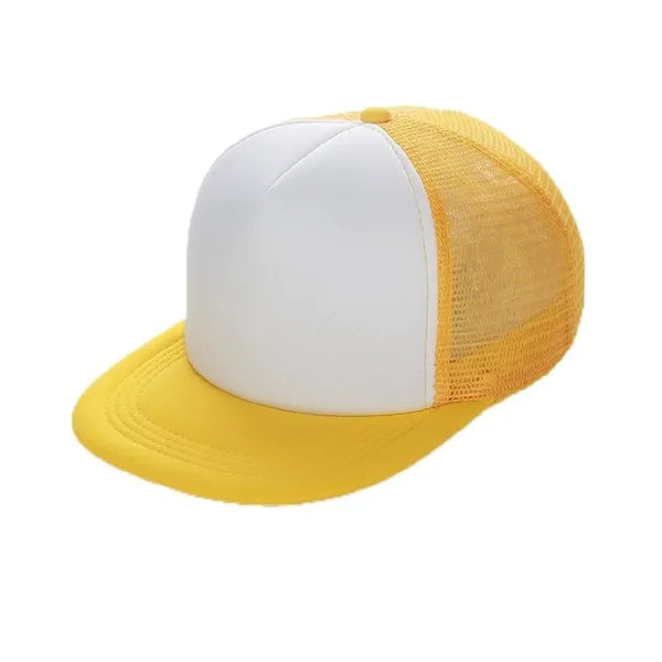 Five Panel Flat Brim Foam Front Mesh Back Trucker Cap