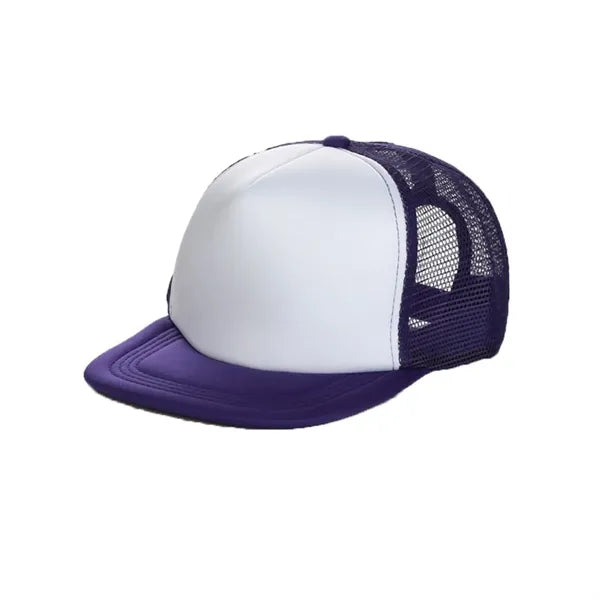 Five Panel Flat Brim Foam Front Mesh Back Trucker Cap