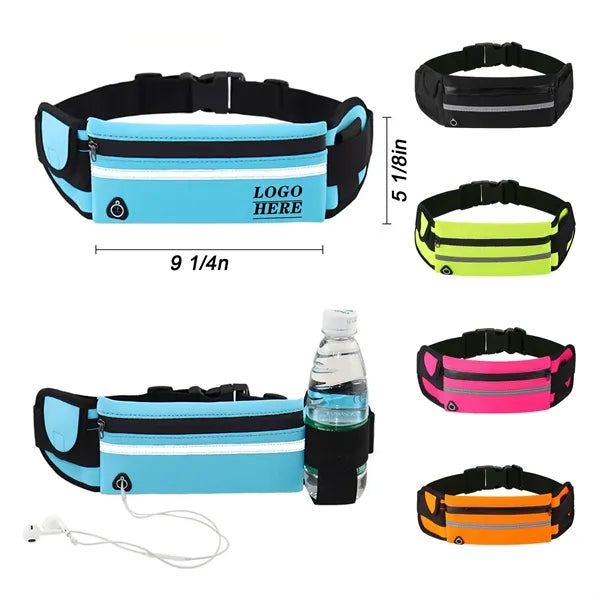 Sports Waist Bag With Bottle Pocket