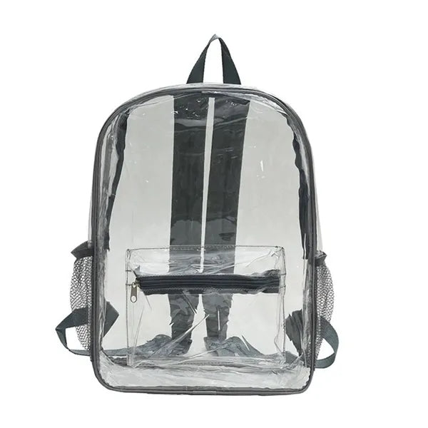 Large Clear Backpack Girls Women School Bookbag Heavy Duty