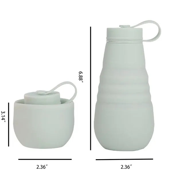 16oz Collapsible Water Bottle Camping Cup Reuseable Leak