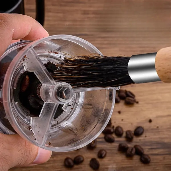 Coffee Grinder Cleaning Brush Beech Wood Dusting Accessories
