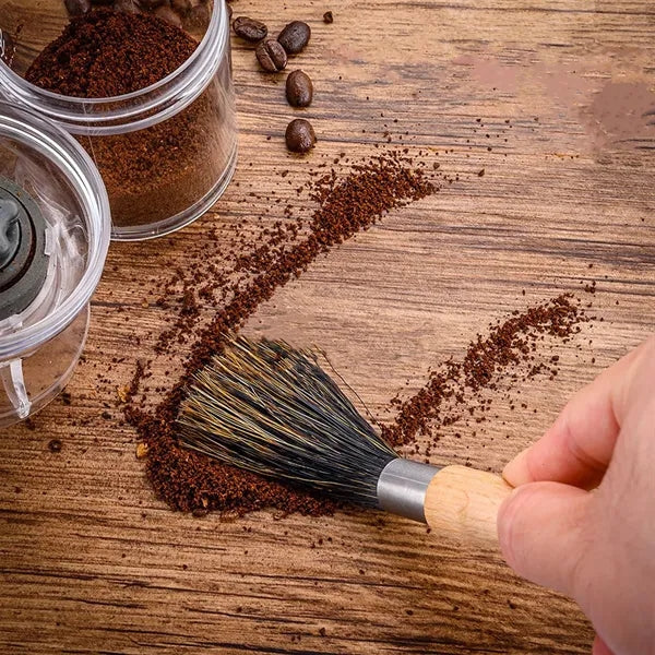 Coffee Grinder Cleaning Brush Beech Wood Dusting Accessories