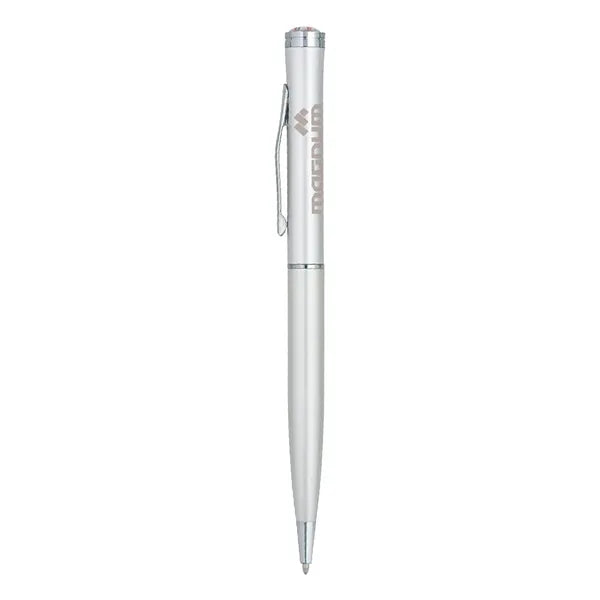 Epoxy Silver Trim Ballpoint Pen