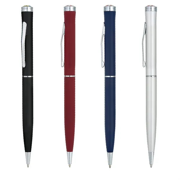 Epoxy Silver Trim Ballpoint Pen